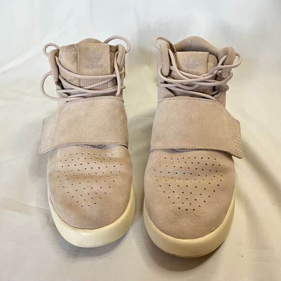 Adidas Originals Tubular Invader Strap Sneakers | Women’s 8.5 | Beige Suede - Picture 10 of 12